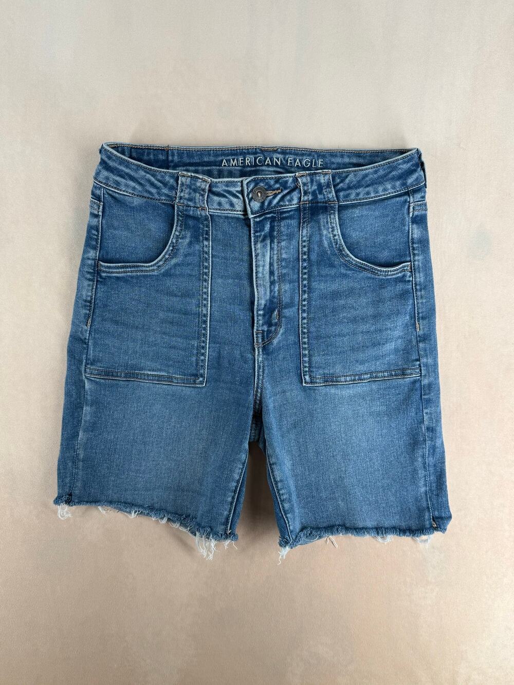 American Eagle Next Level Stretch Denim Bermuda Shorts Size 8